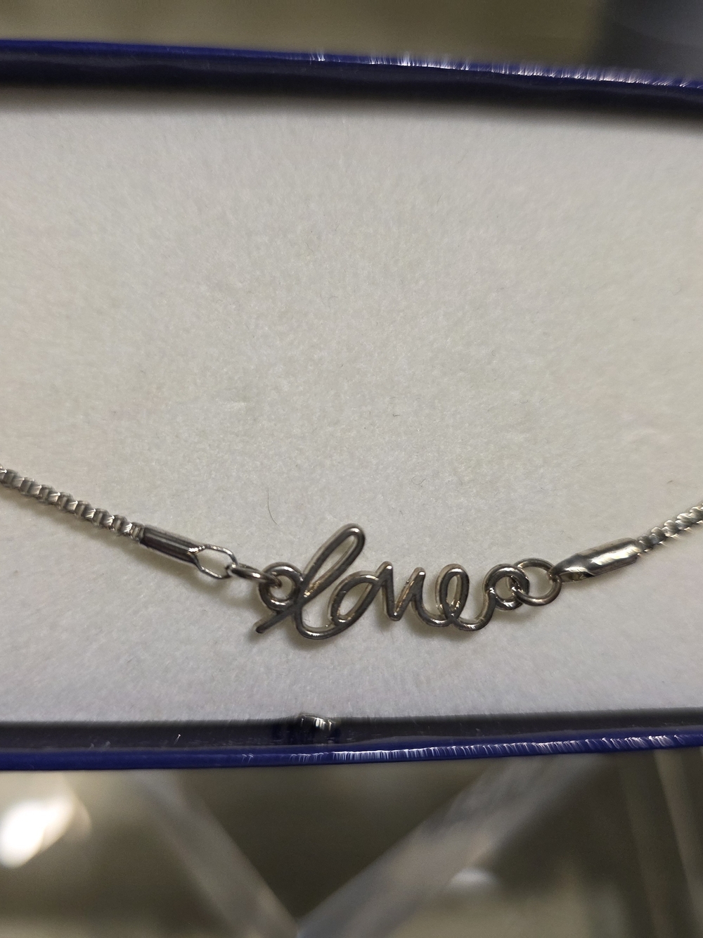#985 'Love' Script Bracelet in Silver Tone - Elegant Women's Bracelet